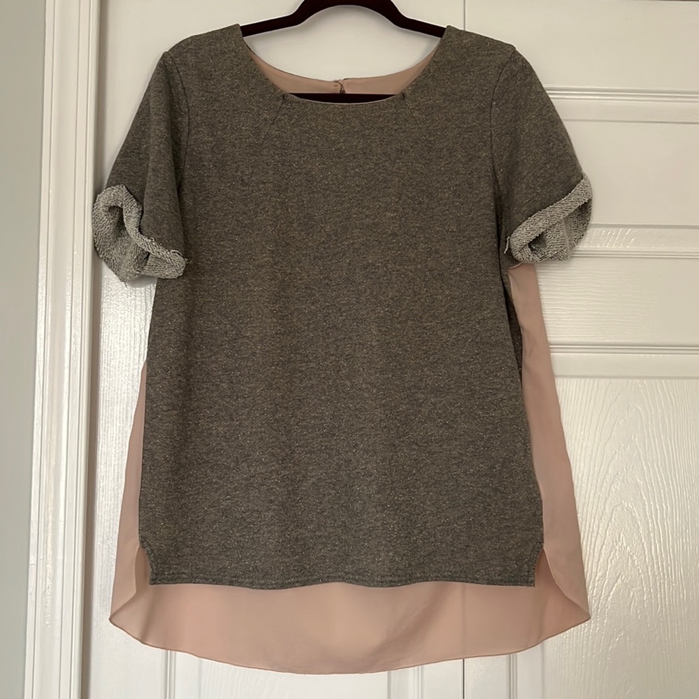 American Eagle Outfitters Shimmer Short Sleeve Sweatshirt Size L